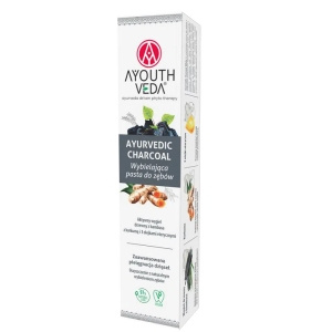 AyouthVeda Ayurvedic Charcoal Wybielająca pasta do zębów 100 g