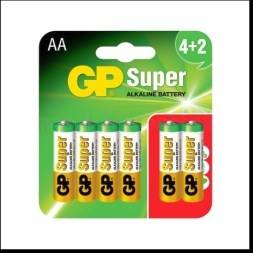 BATERIA SUPER ALKALINE AA LR06 (4+2)