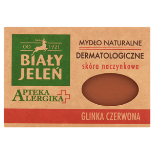 Biały Jeleń Apteka Alergika Mydło naturalne dermatologiczne glinka czerwona 125 g