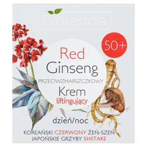 Bielenda Red Ginseng 50+ Przeciwzmarszczkowy krem liftingujący na dzień noc 50 ml