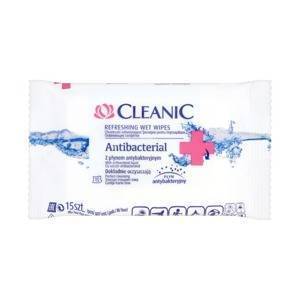 Cleanic Antibacterial Chusteczki odświeżające z płynem antybakteryjnym 15 sztuk