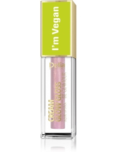 Delia Cosmetics Be Glamour Cream Glow Gloss I’m Vegan Błyszczyk powiększający usta Rose Light 102