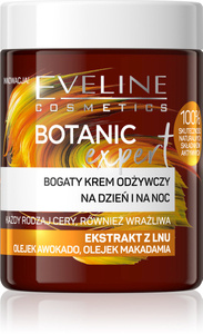 Eveline Botanic Expert bogaty odżywczy krem do twarzy na dzień i noc ekstrakt z Lnu 100 ml