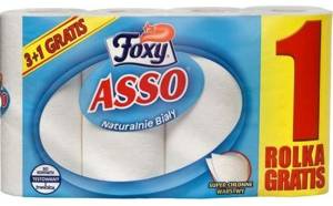 Foxy Asso Ręcznik kuchenny 3 rolki + 1 szt gratis