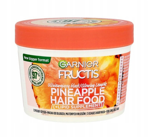 Garnier Fructis Hair Food Maska olśniewający blask do włosów długich i matowych Pineapple 400ml 