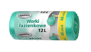 Grosik Worki na śmieci łazienkowe 12 L 48 sztuk