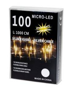 LAMPKI LED (100) BIALE,CIEPLE,NA BATERIE