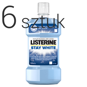 Listerine Stay White Płyn do płukania jamy ustnej 500 ml 4 +2 gratis