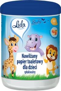 Lula Nawilżany papier toaletowy dla dzieci w pudełku 50szt