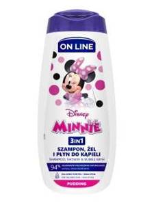 On Line Disney Minnie 3w1 Szampon, Żel I Płyn Do Kąpieli Dla Dzieci 400ML
