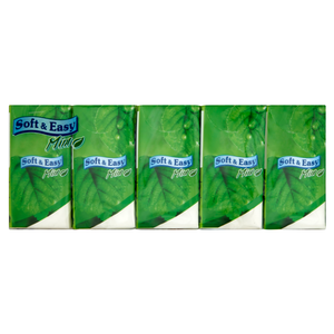Soft & Easy Chusteczki higieniczne zapachowe 3 warstwowe Mint 10 x 9 sztuk