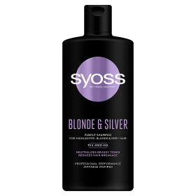 Syoss Blonde & Silver Purple Szampon do włosów blond i siwych neutralizujący żółte tony 440 ml