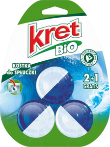 kret Bio kostka do spłuczki z aktywatorem enzymatycznym 150 g (3 x 50 g)