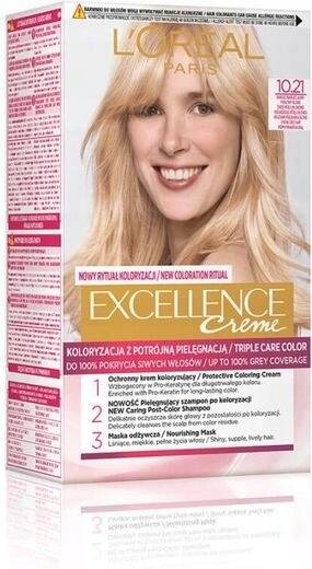 Farba Do Włosów Loréal Paris Excellence Creme 1021 Bardzo Bardzo Jasny Perłowy Blond 8422