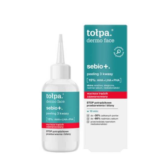  TOŁPA dermo face sebio+. peeling 3 kwasy, 50 ml