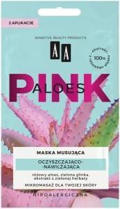 AA Aloes Pink oczyszczająco- nawilżająca maska musująca 2x4g