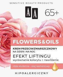 AA Flowers & Oils 65+ Efekt Liftingu Krem przeciwzmarszczkowy na dzień i na noc 50 ml