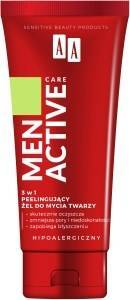 AA Men Active Care 3w1 Peelingujący żel do mycia twarzy 150 ml