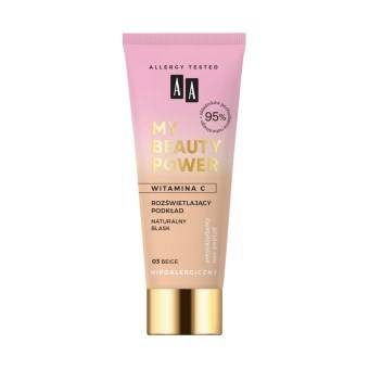 AA My Beauty Power rozświetlający podkład nr 03 Beige 30 ml