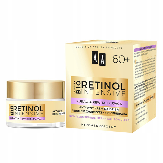 AA Retinol Intensive 60+ aktywny krem na dzień redukcja zmarszczek+regeneracja 50 ml