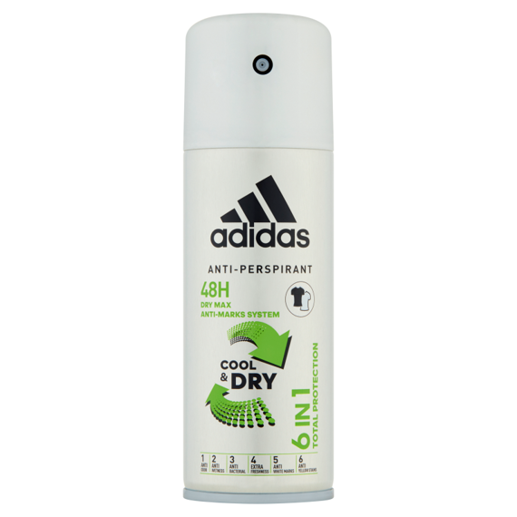 Adidas 6 in 1 Dezodorant antyperspirant dla mężczyzn 150 ml