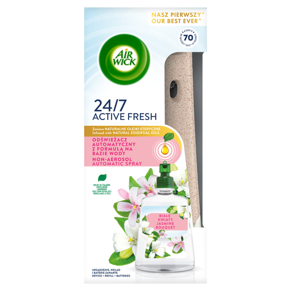 Air Wick Active Fresh Odświeżacz automatyczny i wkład białe kwiaty 228 ml