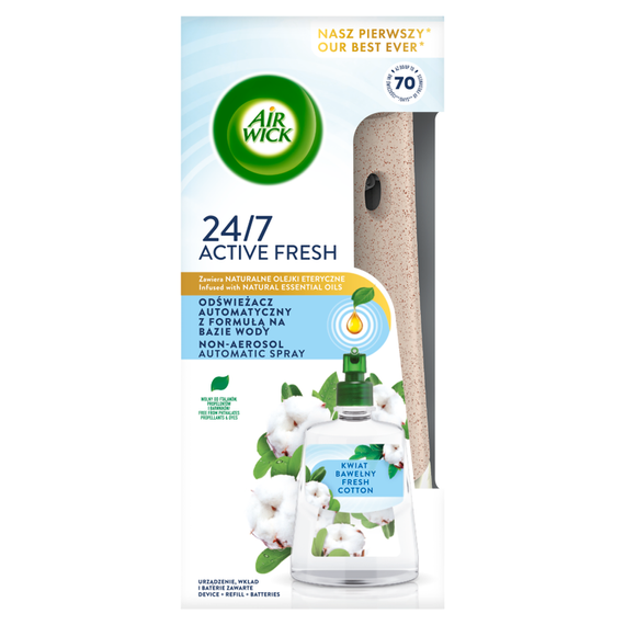 Air Wick Active Fresh Odświeżacz automatyczny kwiat bawełny 228 ml