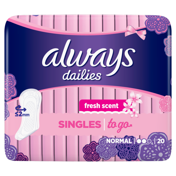 Always Dailies Singles To Go Fresh Wkładki higieniczne, 20 szt.