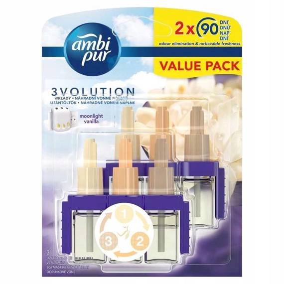 Ambi Pur 3volution Moonlight Vanilla Wkłady do odświeżacza elektrycznego 2 x 20ml