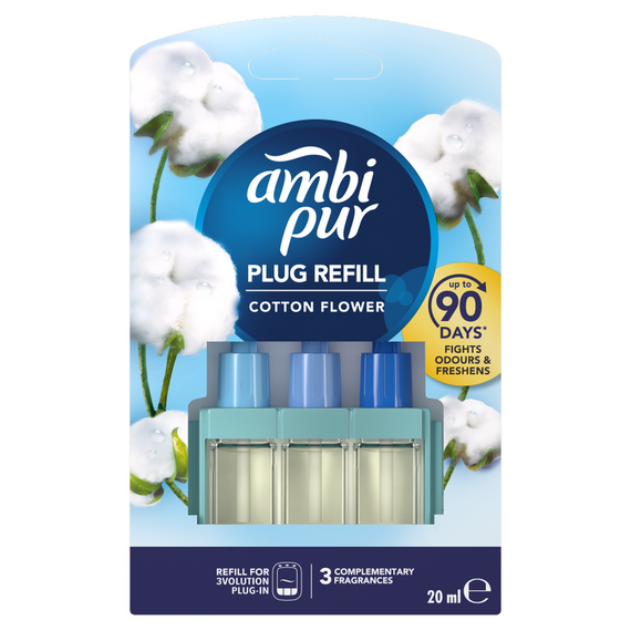 Ambi Pur z wkładem do elektrycznego odświeżacza powietrza Ambi Pur Cotton, 20ml