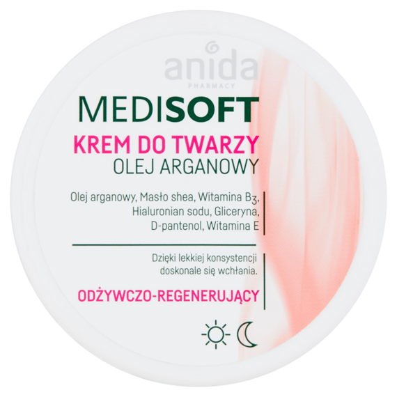 Anida Medisoft Krem do twarzy odżywczo-regenerujący olej arganowy 100 ml