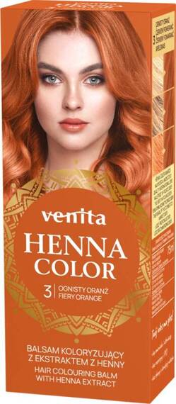 Balsam Koloryzujący Henna Color Venita 3 Ognisty Oranż\ Fiery Orange 75 ml