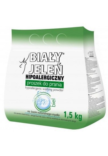 Biały Jeleń biel hipoalergiczny proszek do prania 1,5kg