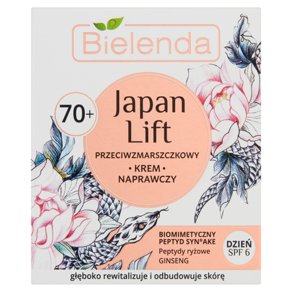 Bielenda Japan Lift 70+ Przeciwzmarszczkowy krem naprawczy na dzień SPF 6 50 ml