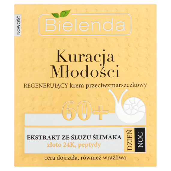 Bielenda Kuracja Młodości 60+ Regenerujący krem przeciwzmarszczkowy na dzień noc 50 ml