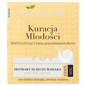 Bielenda Kuracja Młodości 70+ Rewitalizujący krem przeciwzmarszczkowy na dzień noc 50 ml