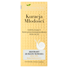 Bielenda Kuracja Młodości Nawilżający krem przeciwzmarszczkowy pod oczy na dzień noc 15 ml