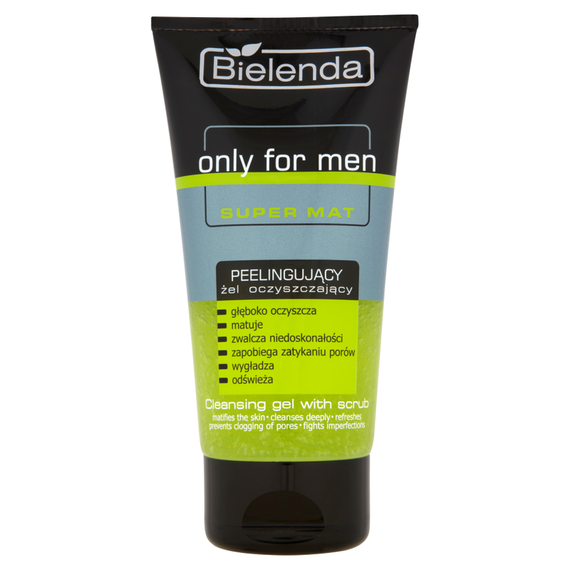 Bielenda Only For Men Super Mat Peelingujący żel oczyszczający 150 g