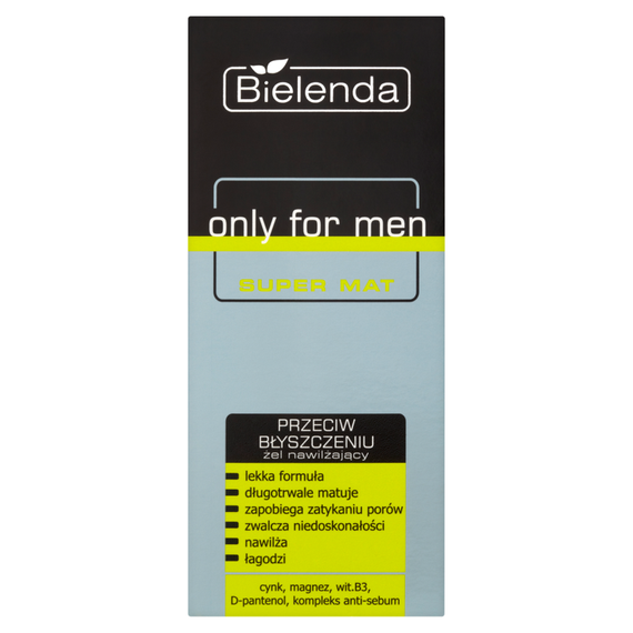 Bielenda Only for Men Super Mat Żel nawilżający przeciw błyszczeniu 50 ml