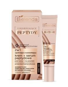 Bielenda Ujędrniające Peptydy 2w1 ujędrniająco-rozświetlający krem + serum peptydowe 15 ml