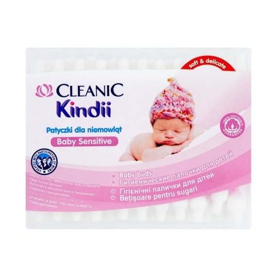 Cleanic Kindii Baby Sensitive Patyczki dla niemowląt 60 sztuk