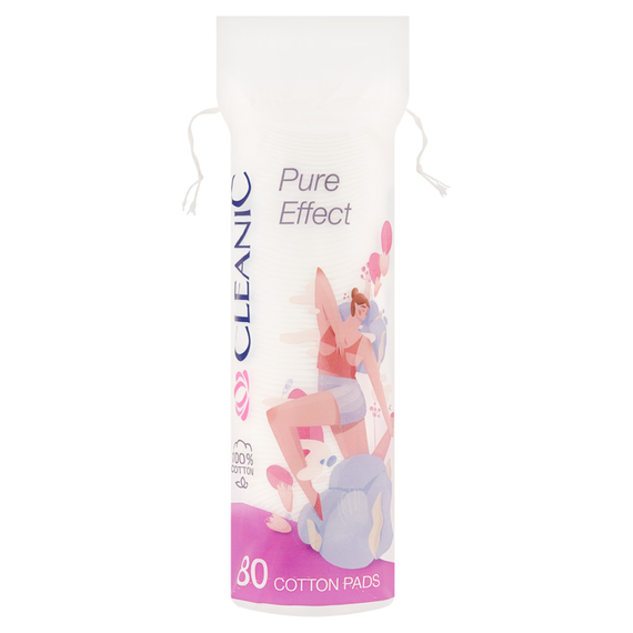 Cleanic Pure Effect Płatki kosmetyczne 80 sztuk