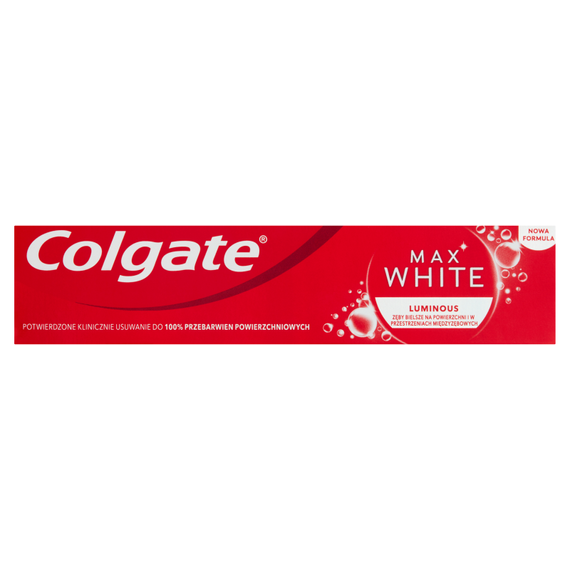 Colgate Max White Luminous Wybielająca pasta do zebów z fluorem 75 ml