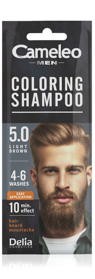 DELIA Męski szampon koloryzujący CAMELEO MEN, 15ml 5.0 Jasny Brąz