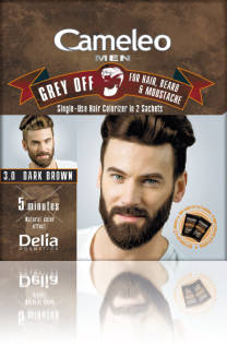 Delia Cosmetics Cameleo Men reduktor siwizny dla mężczyzn odcień 3.0 Dark Brown 2x15ml
