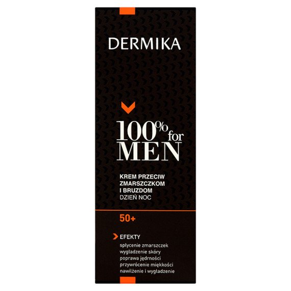 Dermika 100% for Men 50+ Krem przeciw zmarszczkom i bruzdom dzień noc 50ml