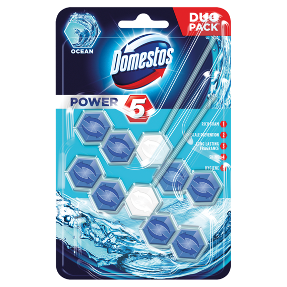 Domestos Power 5 Ocean Kostka toaletowa 2 x 55 g