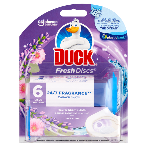 Duck Fresh Discs Żelowy krążek do toalety o zapachu lawendowym 36 ml