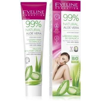 Eveline 99% Natural Aloe Vera Krem do depilacji rąk, nóg i bikini 125 ml