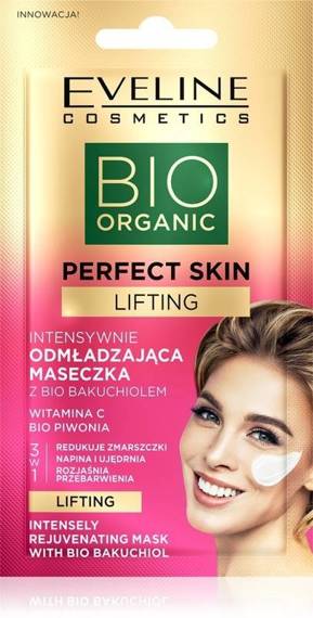 Eveline Bio Organic Perfect Skin Intensywnie Odmładzająca Maseczka z bio bakuchiolem 8ml